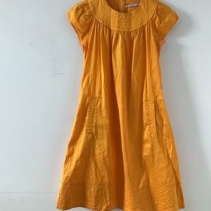 Silk tunic marigold dress